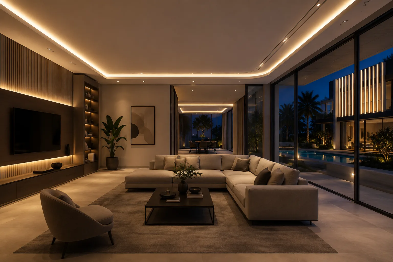 Indoor lighting concept scene